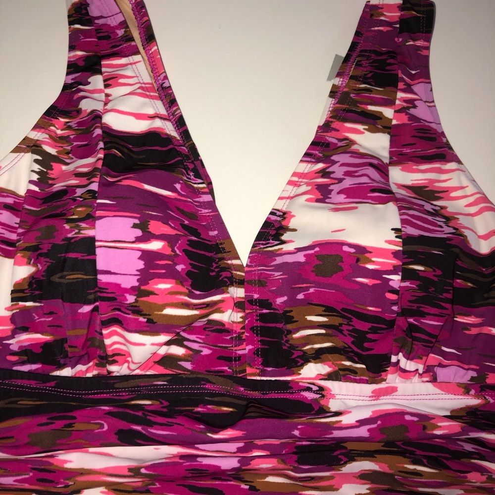 Inches off tankini top swim suit bathing 16 stripe - Picture 3 of 6